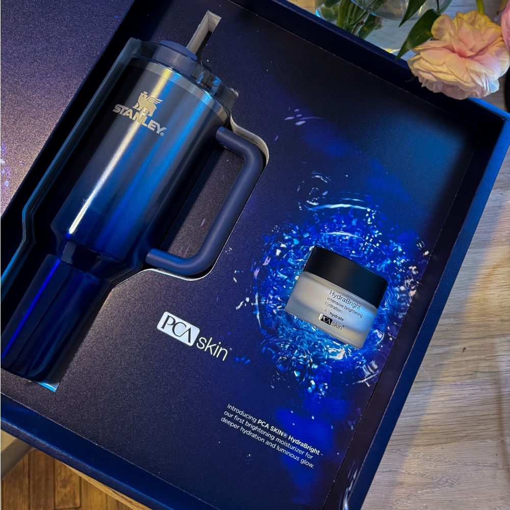 Stanley cup and PCA Skin moisturizer PR Package